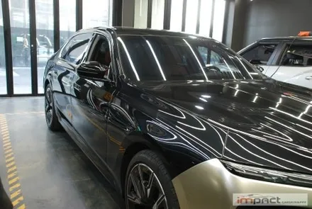 수원 화성 랩핑 BMW i7 고광택 샴페인골드 하단 투톤/듀오톤랩핑 / 수원시 권선구 고색동