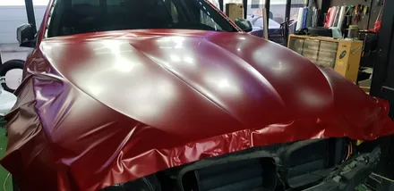 [수원/랩핑] BMW5 사틴뱀파이어레드 전체랩핑 시공 / 수원시 권선구 고색동