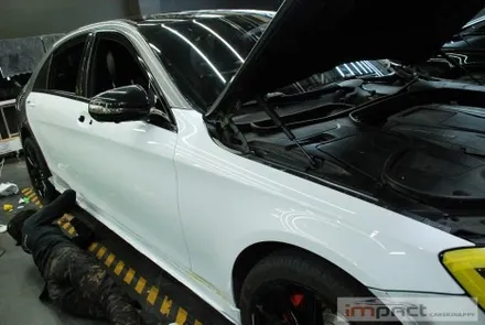 수원 고광택전문 임팩트 벤츠S63amg 화이트 전체랩핑 / 수원시 권선구 고색동