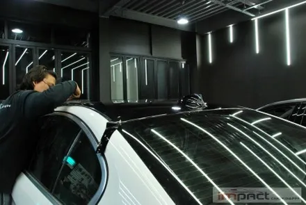 수원 루프스킨 BMW5시리즈 블랙유광 랩핑 재시공 / 수원시 권선구 고색동