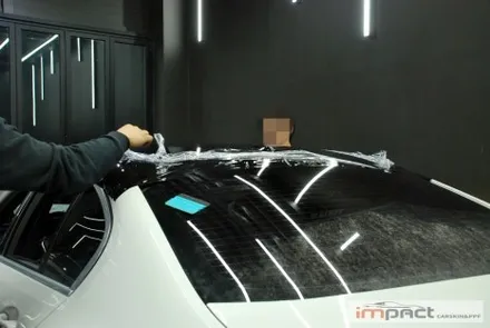화성 수원 루프스킨 BMW5시리즈 530i 블랙유광 랩핑 재시공 / 수원시 권선구 고색동