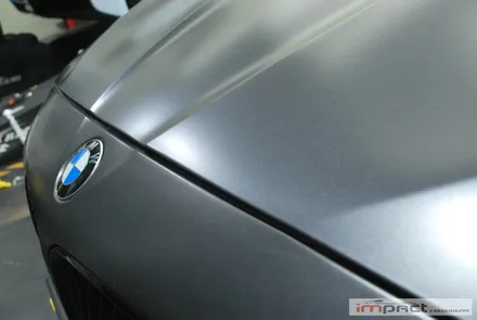 수원 랩핑 3m사틴다크그레이 bmw5 본넷재시공-임팩트 / 수원, 광교, 화성, 동탄