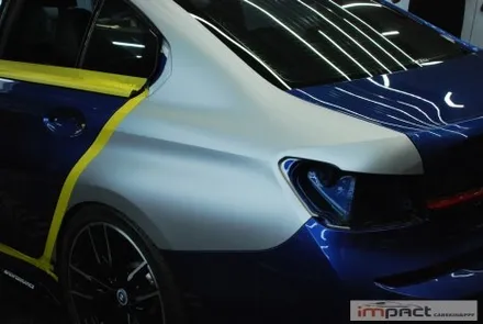 성남/광교/수원 랩핑 임팩트 M340i BMW사틴실버로 이미지 변신 성공! / 수원시 권선구 고색동