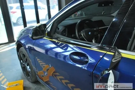 동탄 수원 랩핑 BMW118d 윈도우몰딩 크롬죽이기로 포인트 주기 / 수원시 권선구 고색동