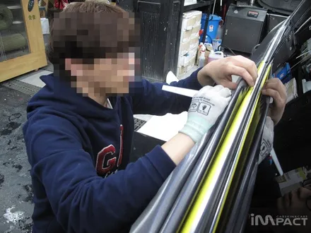 수원 전체랩핑 시공후에 다쳐서들어온 CC 재시공하기! / 수원시 권선구 고색동