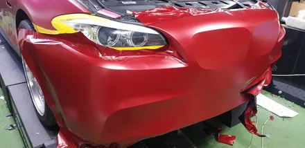 [수원/랩핑] BMW5 사틴뱀파이어레드 전체랩핑 시공 / 수원시 권선구 고색동