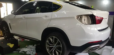 [수원/랩핑] BMW X6 화이트유광 전체랩핑 / 수원시 권선구 고색동
