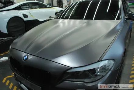 수원 랩핑 3m사틴다크그레이 bmw5 본넷재시공-임팩트 / 수원, 광교, 화성, 동탄