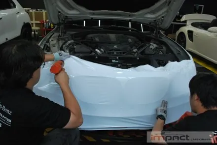 수원 랩핑 재시공 BMW7 사고부위 부분랩핑 재시공으로 복구완료 / 수원시 권선구 고색동