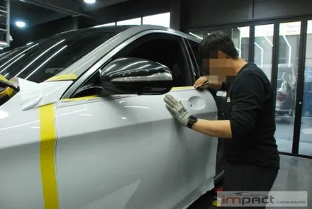 안산 수원 랩핑 임팩트 벤츠S63 화이트 전체랩핑 , 크롬죽이기로 이미지 변신! / 수원시 권선구 고색동