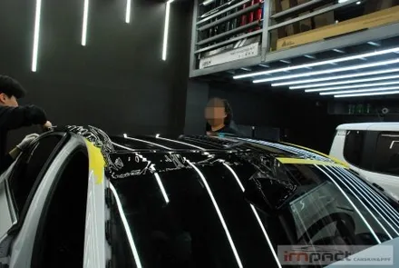수원/성남/광교 임팩트 BMW5 고광택 루프스킨 , 사이드미러 카본랩핑 / 수원시 권선구 고색동
