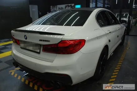 수원 랩핑 잘하는곳 ! BMW5시리즈 루프 재시공 및 실내 카본 랩핑 / 수원시 권선구 고색동