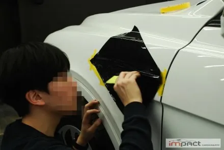 수원 랩핑 임팩트 벤틀리 벤테이가 손상 부위 크롬죽이기 재시공 / 수원시 권선구 고색동