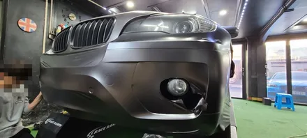 [수원/랩핑] BMW X6 사틴그레이 전체랩핑 이후 부분재랩핑시공!! / 수원, 광교, 화성, 동탄