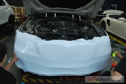 수원 랩핑 재시공 BMW7 사고부위 부분랩핑 재시공으로 복구완료 / 수원시 권선구 고색동