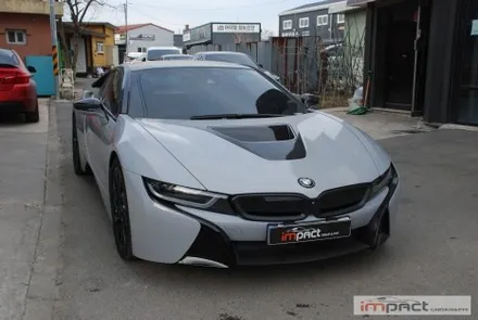 수원 랩핑 BMW I8 크레용 전체 시공 후 스크래치 발생으로 복구 진행! / 수원시 권선구 고색동
