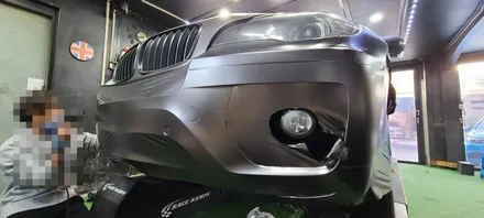 [수원/랩핑] BMW X6 사틴그레이 전체랩핑 이후 부분재랩핑시공!! / 수원, 광교, 화성, 동탄
