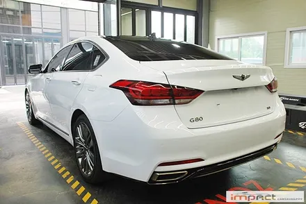 수원 랩핑 순정화이트색상 그대로 제네시스G80(DH) 전체시공-임팩트 / 수원, 광교, 화성, 동탄