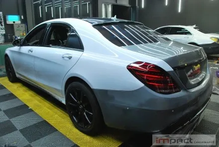 수원 고광택전문 임팩트 벤츠S63amg 화이트 전체랩핑 / 수원시 권선구 고색동