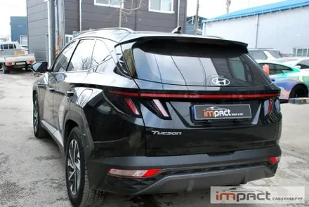 수원 성남 크롬죽이기 현대자동차 투싼 NX4 윈도우 몰딩 부분 랩핑 / 수원시 권선구 고색동