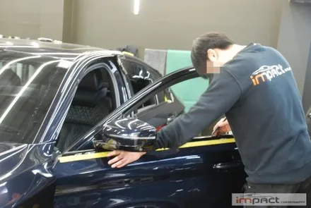 수원 용인 크롬죽이기 BMW5시리즈 윈도우몰딩 , 휀더 덕트 블랙랩핑 / 수원시 권선구 고색동
