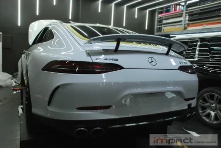 수원 고광택랩핑,ppf전문 임팩트 벤츠amg gt43 고광택 화이트 전체시공 / 수원시 권선구 고색동