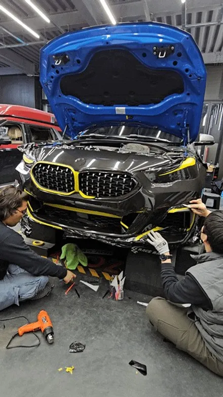 용인 성남 수원 랩핑 전문샵 BMW M235i 3M 메탈릭블랙 전체 래핑 / 수원시 권선구 고색동