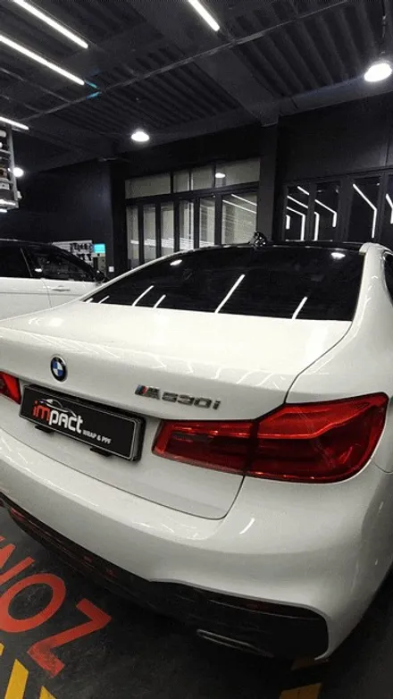 화성 수원 루프스킨 BMW5시리즈 530i 블랙유광 랩핑 재시공 / 수원시 권선구 고색동