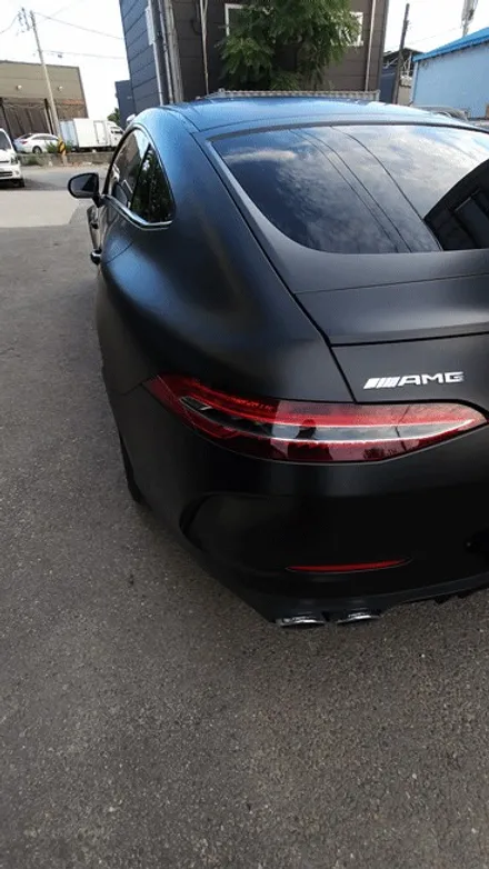 수원 랩핑 벤츠 AMG GT43 화이트제거 후 사틴블랙+전체 크롬죽이기 / 수원시 권선구 고색동