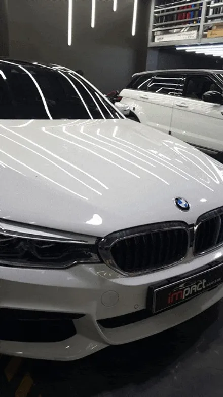 화성 수원 루프스킨 BMW5시리즈 530i 블랙유광 랩핑 재시공 / 수원시 권선구 고색동