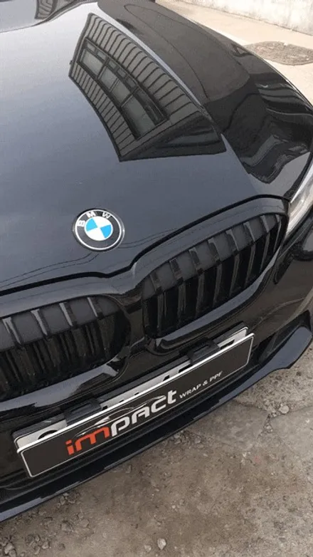 수원 랩핑 임팩트 BMW 320D 그릴 , 윈도우몰딩 크롬죽이기 시공 / 수원시 권선구 고색동