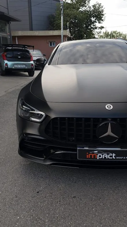 수원 랩핑 벤츠 AMG GT43 화이트제거 후 사틴블랙+전체 크롬죽이기 / 수원시 권선구 고색동