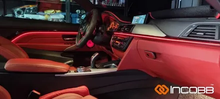부산 / BMW 428i 컨버터블 F32 / 인코브 엠비언트 라이트 버전5, 풋등, 스피커 튜닝 / 부산진구