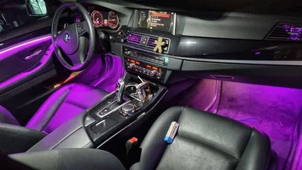 부산 BMW 5시리즈 520D, 528i 엠비언트 라이트 / 광량 최강 Up, 송풍구 엠비언트 시공 !! / 부산진구