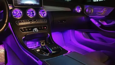 부산 벤츠 C클래스 쿠페 W205 인코브 엠비언트 라이트 시공 / 수입차 엠비언트 전문 / 부산진구
