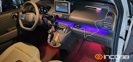 부산 캐스퍼 엠비언트 라이트 시공의 가장 기본은 인코브 LED RGB 풋등부터 / 부산진구