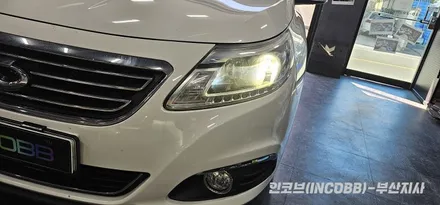 부산 뉴 SM5 플래티넘 자동차검사 불합격 광도미달 수리 반사판 교체, LED 전조등 교체 / 부산진구