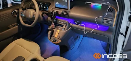 부산 캐스퍼 엠비언트 라이트 시공의 가장 기본은 인코브 LED RGB 풋등부터 / 부산진구