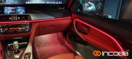 부산 / BMW 428i 컨버터블 F32 / 인코브 엠비언트 라이트 버전5, 풋등, 스피커 튜닝 / 부산진구