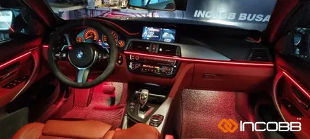 부산 / BMW 428i 컨버터블 F32 / 인코브 엠비언트 라이트 버전5, 풋등, 스피커 튜닝 / 부산진구