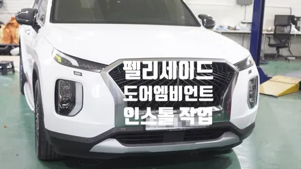 [자동차실내튜닝] 펠리세이드 도어엠비언트 퍼플단색 인스톨 작업 / 경남 양산