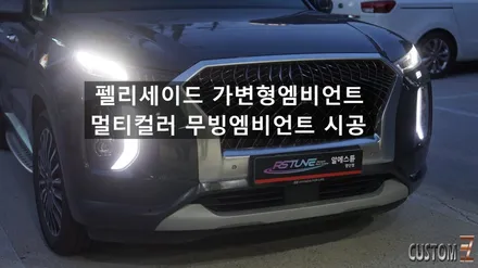 양산자동차엠비언트 펠리세이드 멀티컬러 무빙엠비언트 시공 / 경남 양산