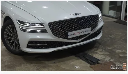 [자동차순정튜닝]신형 제네시스 G80(RG3) 순정 스포츠 그릴 다크 크롬 블랙으로 카리스마 넘치는 외관으로 존재감 어필 UP!! / 경남 양산