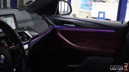 양산엠비언트 BMW X4(G바디) M패키지 차량 멀티컬러 무빙엠비언트 시공 / 경남 양산