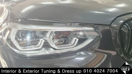 BMW X3 크롬 랩핑 카본에서 블랙 유광으로 카스킨 M3 엠블럼 교체 / 관악구 봉천동