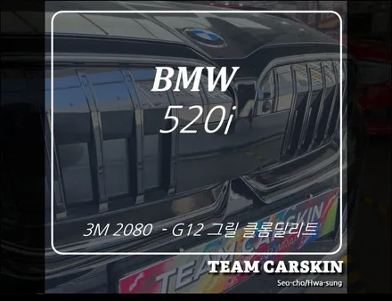 [팀카스킨 서초] BMW 520i 그릴 크롬딜리트 / 서초구 방배동
