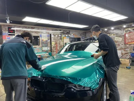 [팀카스킨 서초점] BMW 320D 전체랩핑 / 에이버리 펄 다크 그린 / 서초구 방배동
