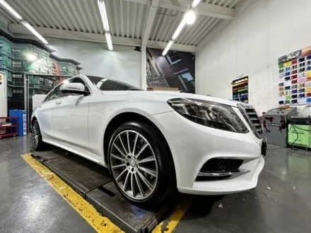 [팀카스킨 화성점] BENZ S Class 리어범퍼 재시공 / 에이버리 유광 화이트 / 사고수리 / 서초구 방배동