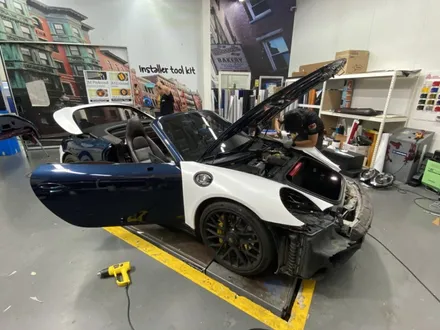 [팀카스킨 화성점] 포르쉐 911 카레라4S 의 3M Satin White 전체랩핑 / 서초구 방배동