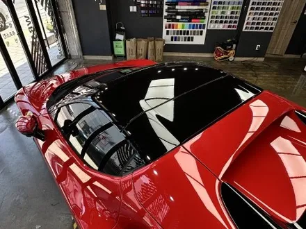 [팀카스킨 서초점] 페라리 296 GTS 3M 하이글로시 블랙 루프스킨 시공 / 서초구 방배동